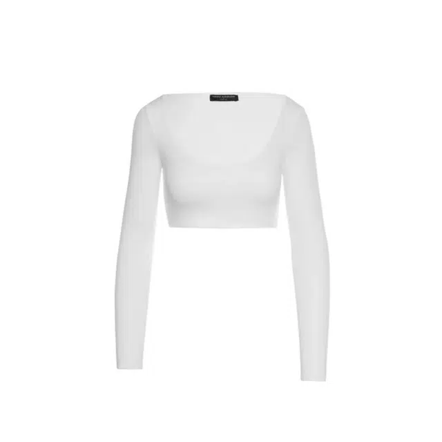 NAKED WARDROBE Scoop Sculpt Crop Top NW