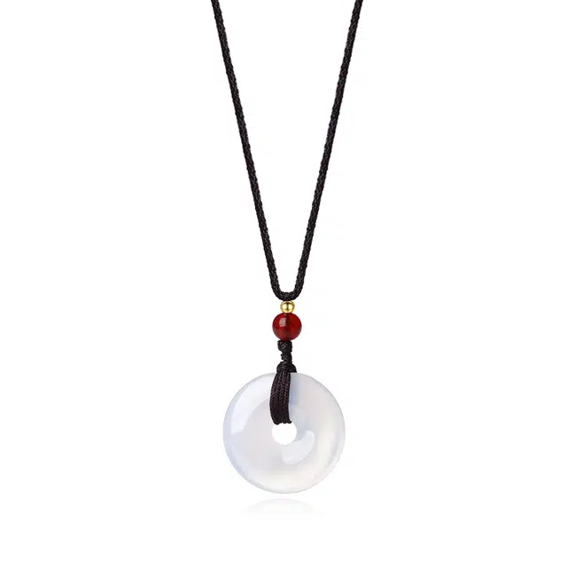 饰伴 国潮平安扣 气质国风一对 玛瑙 项链 生日礼,物  男女同款情侣款