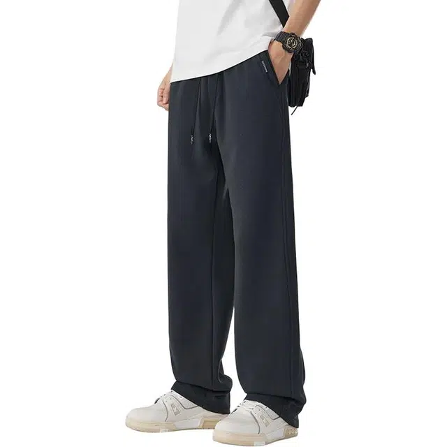 隐狼世家 美式重磅潮牌宽松运动直筒长裤休闲裤 男款