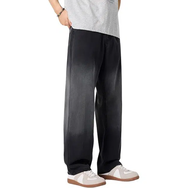 Tongxiansen Loose Fit Wide Leg Jeans