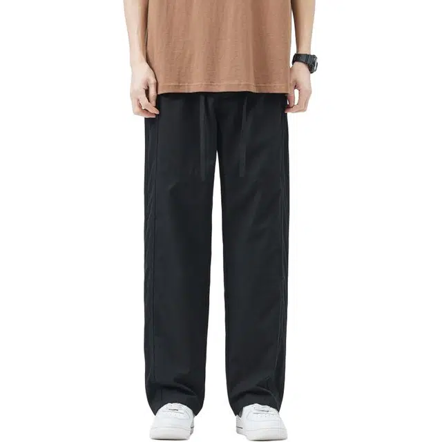 童先森 透气薄款抽绳直筒长裤百搭运动裤子休闲裤 男款