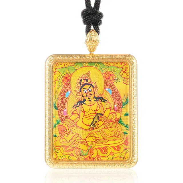 喃呢 精工手绘热贡盛世唐卡平安顺遂泼天富贵招财转运来财 新中式国风国潮旺福平安吉祥好运 铜合金 项链 男女同款情侣款