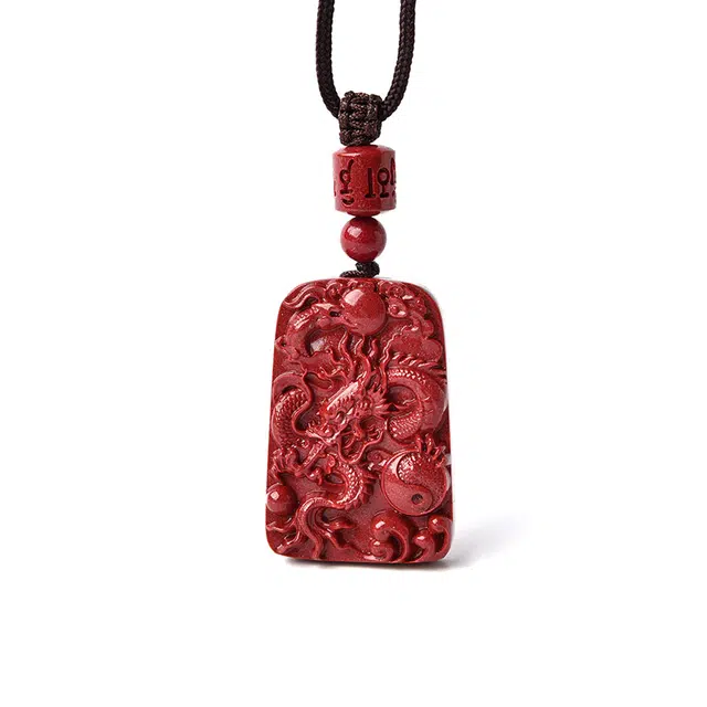 【平步青云】 灵菲 高含量龙牌 新中式小众转运珠招财转运纳福#好运 再造辰砂朱砂 项链 男女同款情侣款