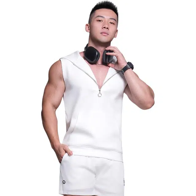 墨立方 四合扣设计舒适百搭潮流背心 男款
