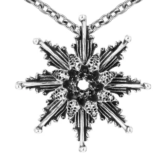 【可定制刻字】 白木黑冰 彼岸花 原创设计潮流时尚新中式高级感 银合金 项链 女款 礼盒