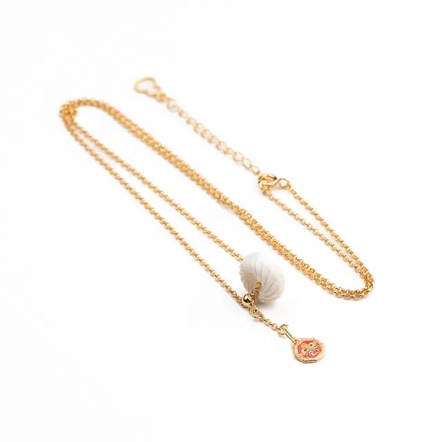 仙源 平安扣 雕刻新中式轻奢小众 平安福锁骨链 节日生日送礼盒物 猛犸 项链 男女同款情侣款