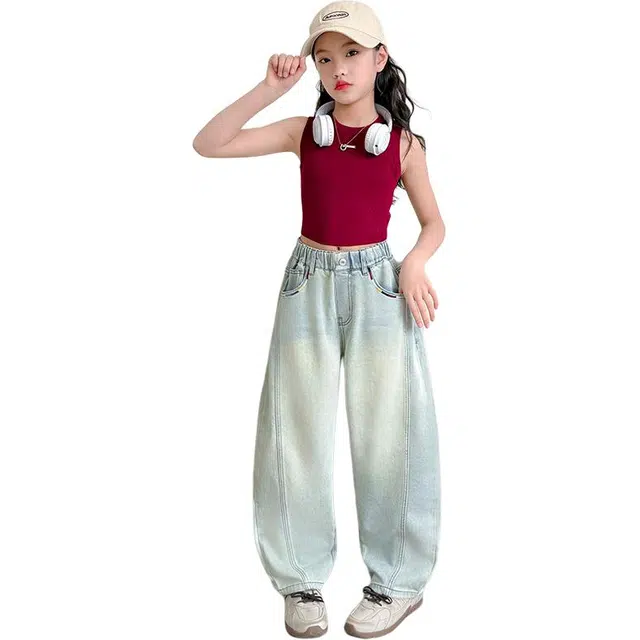 泰迪珍藏长裤 亲肤舒适百搭 浅蓝色 儿童款