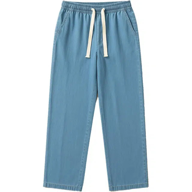 普鲁士多特蒙德 夏季薄款美式巴黎简约柔感不硬舒适亲肤微弹高街中腰出街通勤休闲百搭水洗冰丝牛仔裤 男女同款