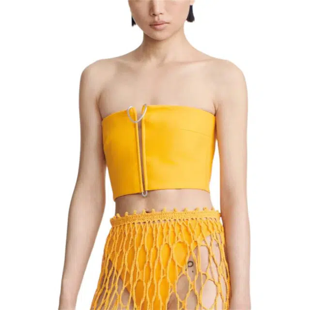 DION LEE MOBIUS BANDEAU TOP AMBER