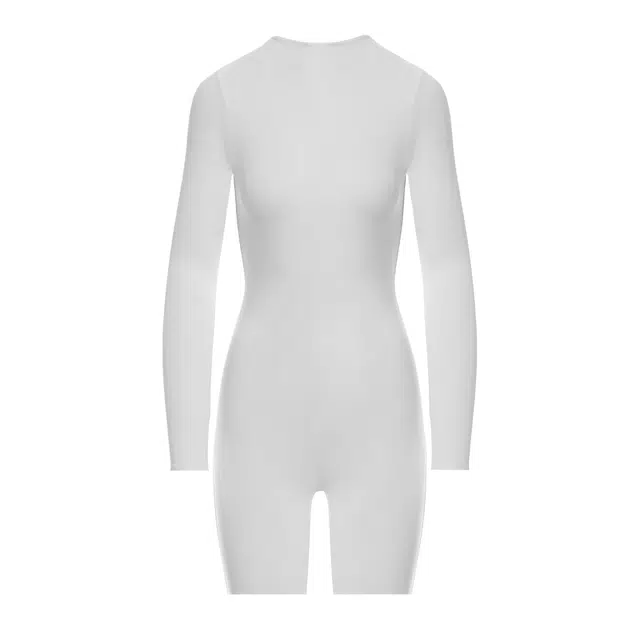 NAKED WARDROBE Mock Neck Sculpt Romper NW