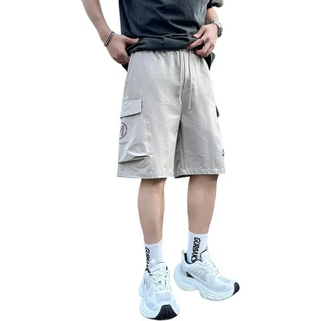 北极绒 时尚百搭美式速干潮牌宽松运动休闲短裤 男款