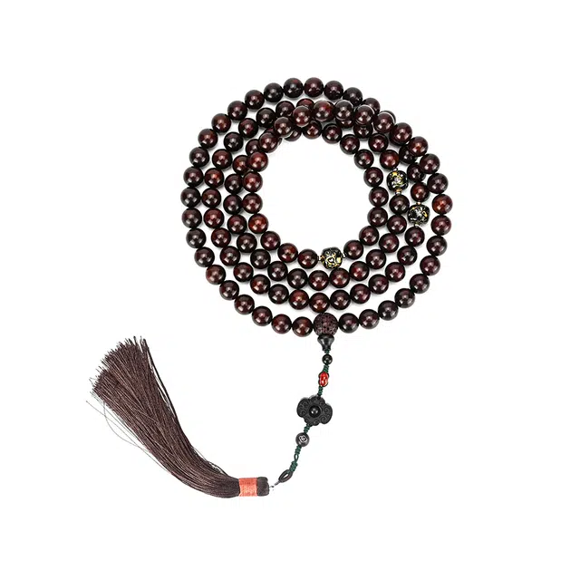 天纵 新中式国风轻奢小众设计高级感文玩盘玩手持 多圈叠戴佛珠搭配如意祥云吊坠 祥瑞吉祥 招财转运#好运 紫檀属 手串 男女同款情侣款