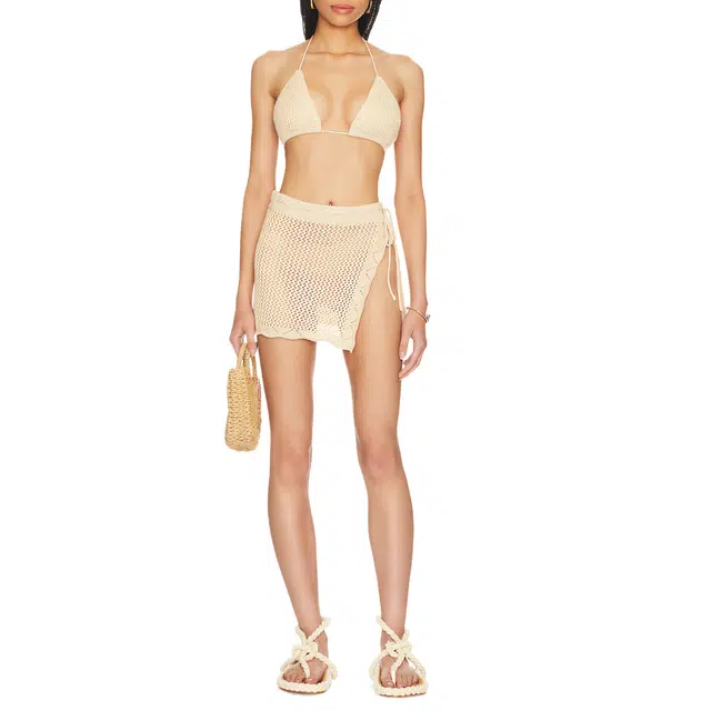 SUPERDOWN Monae crochet skirt set
