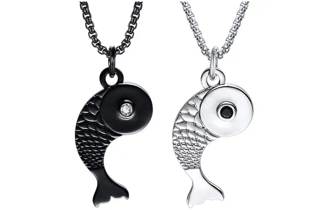 恋朵 余生有你情侣项链一对价 原创设计潮流个性太极鱼吊坠时尚百搭项链 情侣款 #甜蜜饰爱#