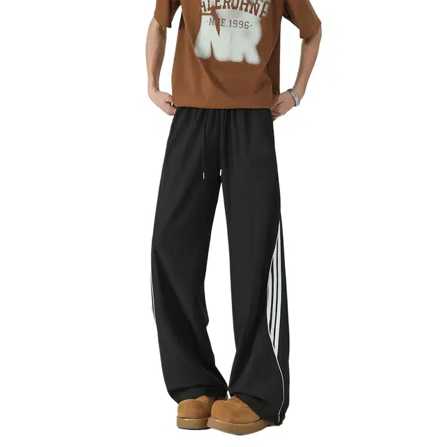 颂希尔 美式抽绳直筒休闲裤 男女同款