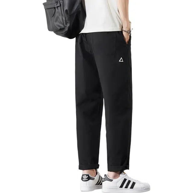 瑞梵帝斯 夏季时尚薄款户外运动透气凉感百搭口袋装饰潮流痞帅宽松柔软舒适亲肤水洗直筒机能小三角白标休闲裤 男款