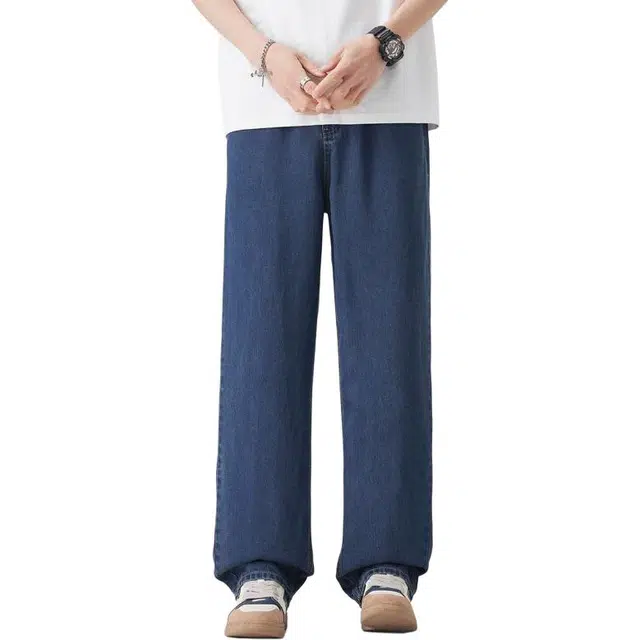 隐狼世家 美式复古宽松直筒阔腿休闲长裤牛仔裤 男款