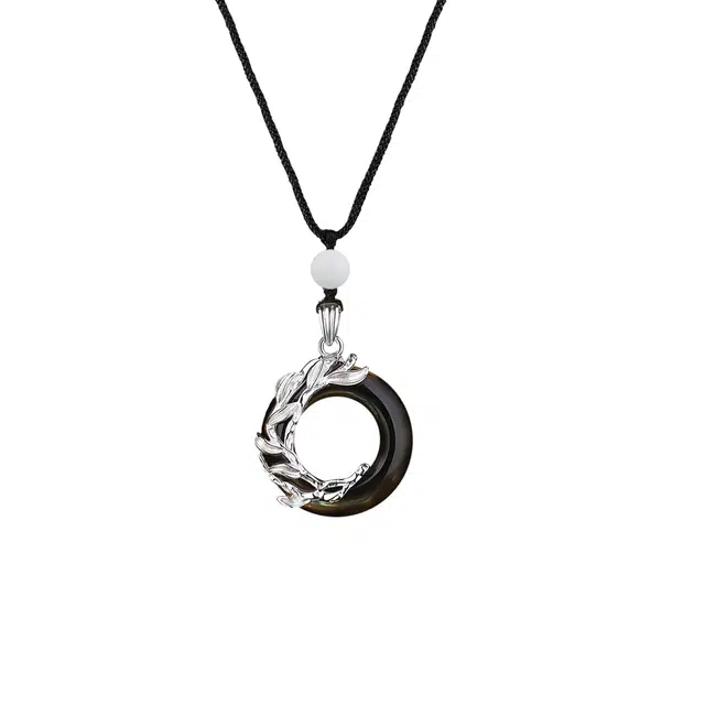 九隆古 三生三世十里桃花平安扣吊坠 招桃花恋爱告白 精致轻奢小众高级感#好运 菩提根 项链 男女同款情侣款