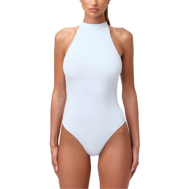 NAKED WARDROBE Racerback Bodysuit Naked