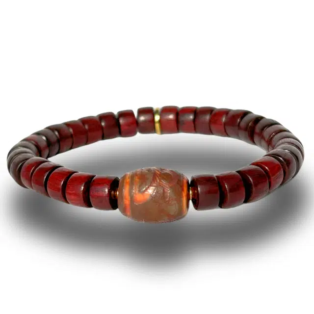 赞记传奇 敦煌联名天珠 血檀 项链 男女同款情侣款