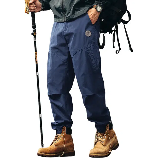 格蓝鹿 高端户外宽松大码显瘦百搭束脚工装裤 男女同款