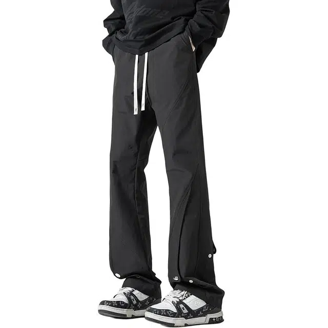 童先森 美式高街工装暗黑系直筒休闲裤 男款