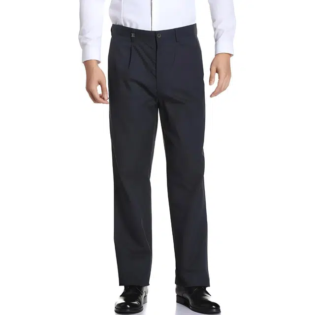 佛朗尼·齐拉 纯色经典百搭直筒时尚休闲裤 男款 藏蓝色