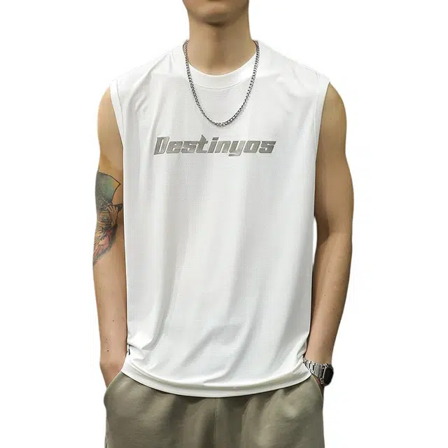 前进牛 薄款宽松大码篮球运动透气汗衫训练健身速干坎肩背心 男女同款