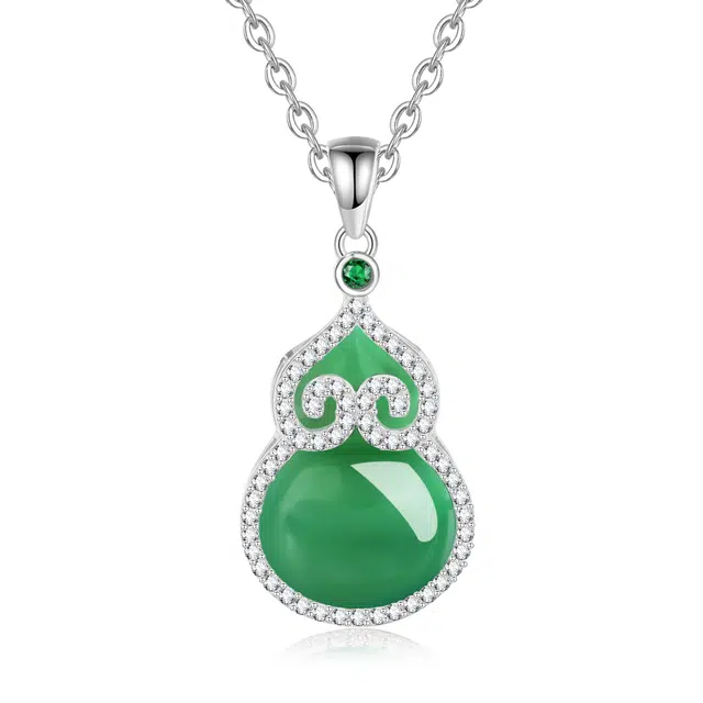 【光彩照人】 帝苏行 星环福禄 新中式国潮 吉祥如意平安顺遂 好运 简约小众设计 玉髓 项链 女款