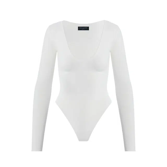 NAKED WARDROBE NW Sculpt V-Neck Bodysuit Curve