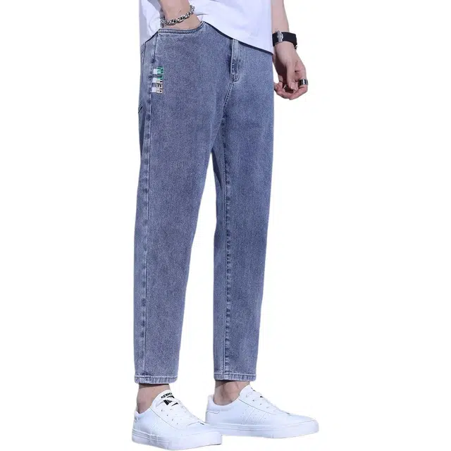 吉肯蒂 时尚简约百搭水洗直筒修身牛仔裤 男款