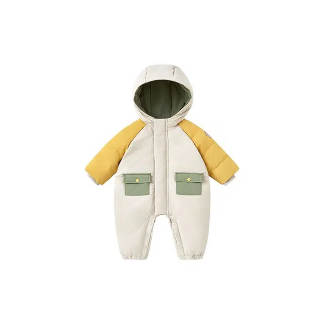 英氏连体衣 时尚舒适连帽白鸭绒长袖 婴幼童