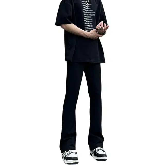 巴塞罗那足球俱乐部 美式复古高街风弹力百搭薄款休闲裤牛仔裤 男女同款