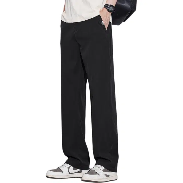 协协乐 冰丝凉感透气潮牌美式宽松直筒运动长裤牛仔裤 男款