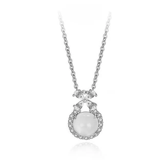 【细腻柔滑】 帝苏行 绳结小众设计 精致闪耀轻奢高级 通勤百搭 玉髓 玉石项链 女款