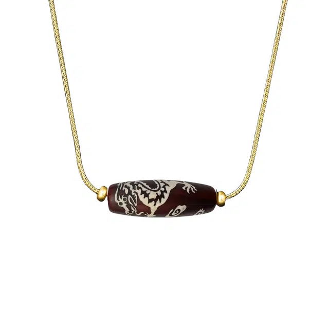 玉临门 国潮藏风传承 财神 龙图腾 玛瑙 项链 男女同款情侣款 礼盒包装