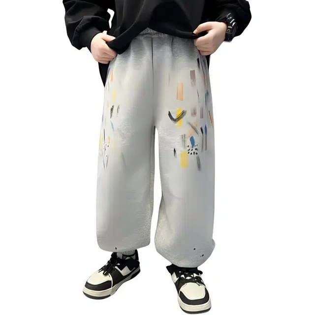 俞兆林长裤 简约洋气舒适松紧腰 图片色 儿童款