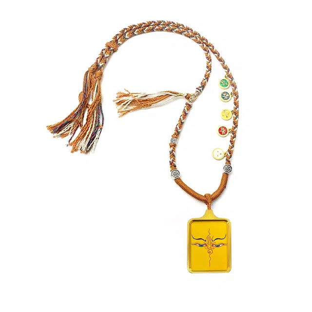 玉临门 财来运转 新藏式复古民族风智慧之眼手工编织绳 旺桃花事业运爆棚#好运 合金 项链 男女同款情侣款