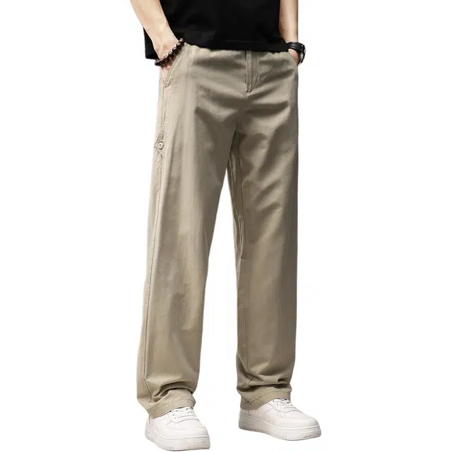 贵色 薄款运动健身凉感垂感透气抗皱百搭款港系高端复古简约直筒阔腿长裤休闲裤 男女同款