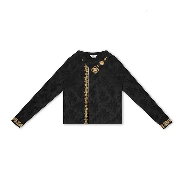 织造司 喜象升平  黑悟空 齐天大圣 天命人 中国风 吉祥高洁 黑色织金  男女可穿马面裙 女款