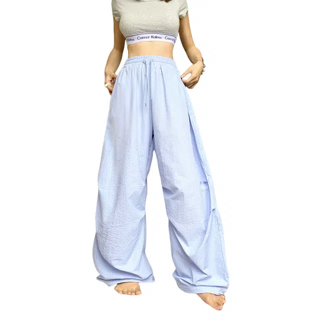 玫丝朵 高街舒适百搭阔腿宽松休闲裤 女款