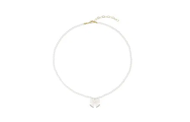 克拉日记 在逃公主 蝴蝶结锁骨链 高级感 贝珠 项链 女款