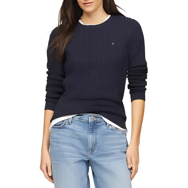 Tommy Hilfiger Cable Knit Sweater White