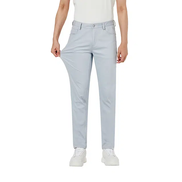 利郎 纯色侧缝插袋商务微弹修身商场同款休闲裤 男款