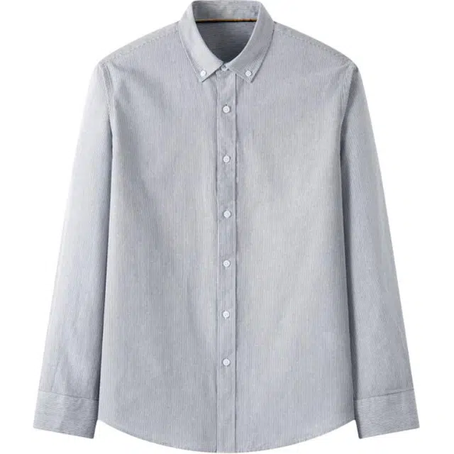 太子龍 日系牛津纺全棉格子长袖男大码绅士儒雅休闲内搭青年寸衫衬衫 男款