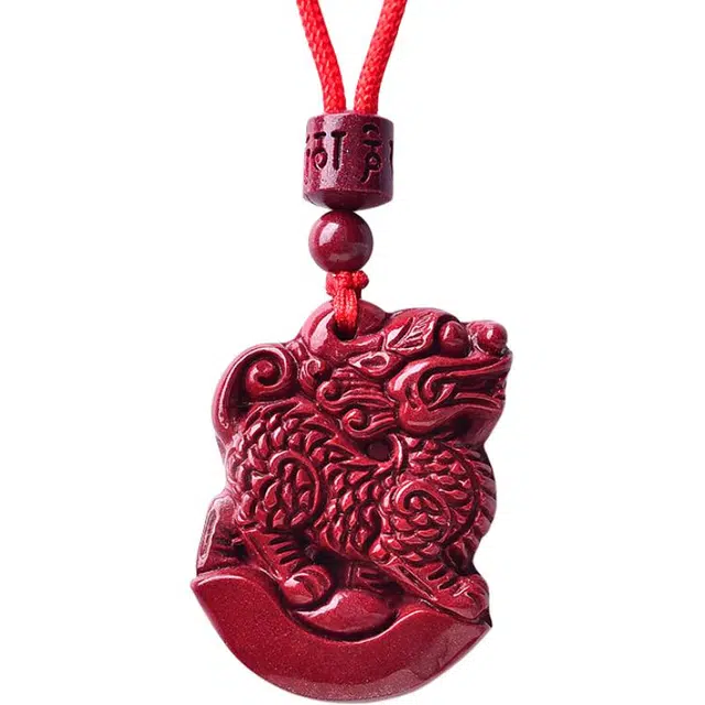 媚之吻 火麒麟五行缺火补火 朱砂 项链 男女同款情侣款