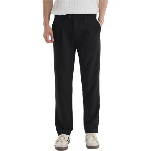 独驰 凉感透气直筒裤子美式宽松高级商务休闲裤 男女同款