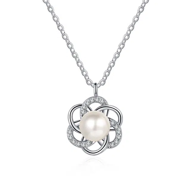 贝诗珠宝 轻奢高级感花朵 淡水珍珠 项链