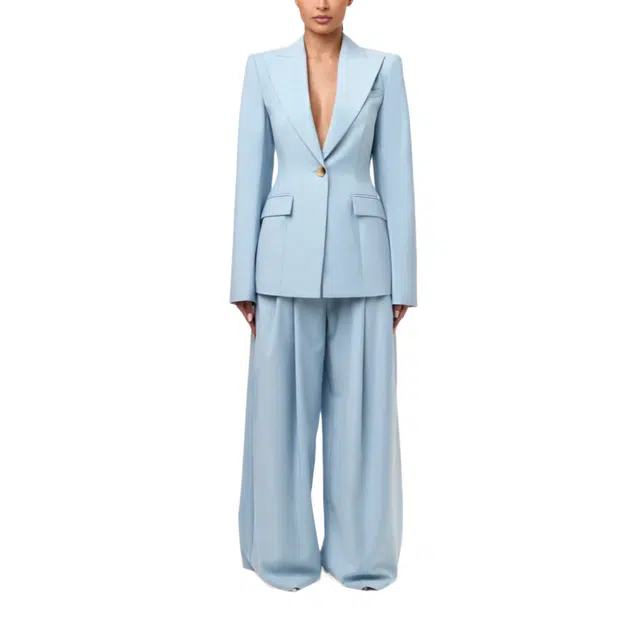 NAKED WARDROBE Suiting Pleated Wide-Leg Pant