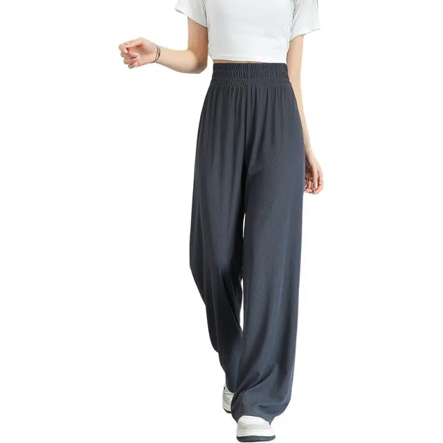 法文箱子 垂感显瘦百搭纯色宽松阔腿裤高腰长裤休闲裤 女款